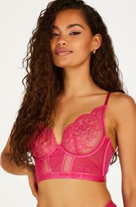 Niet-voorgevormde longline beugel bh Honey Roze