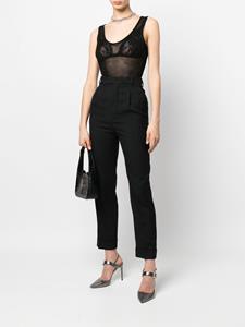 Saint Laurent Pantalon met toelopende pijpen - Zwart