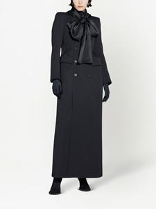 Balenciaga Mantel met dubbele rij knopen - Zwart