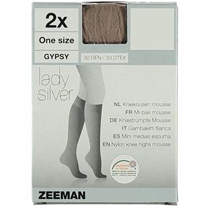 Zeeman Lady Silver Kniekousen 30 den Stretch 2-Pack