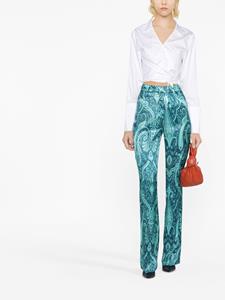 ETRO Pantalon met paisley-print - Blauw