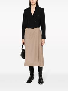 Helmut Lang double-breasted cropped blazer - Zwart