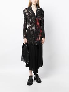 Y's Blazer met print - Zwart