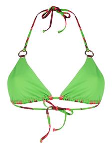 Louisa Ballou Mini Ring bikini top - Groen