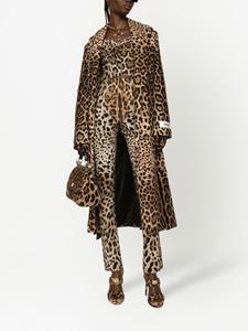 Dolce & Gabbana KIM DOLCE&GABBANA jas met luipaardprint - Bruin