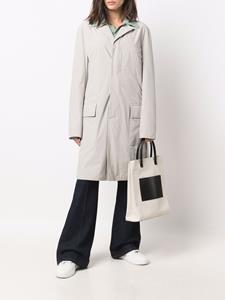 Hermès 2010 pre-owned trenchcoat met enkele rij knopen - Grijs