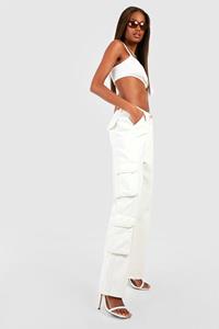 Boohoo Witte Cargo Jeans, White