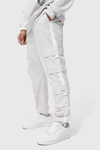 Boohoo Official Man Soft-Shell Slim Fit Cargo Broek, Stone