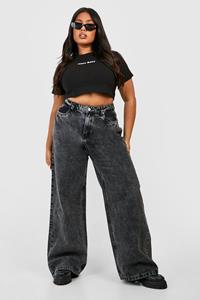 Boohoo Plus Basic Jeans Met Rechte Pijpen, Grey
