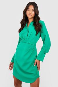 Boohoo Premium Blouse Jurk Met Wijde Mouwen, Bright Green