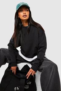 Boohoo Oversized Gerecyclede Trui, Black