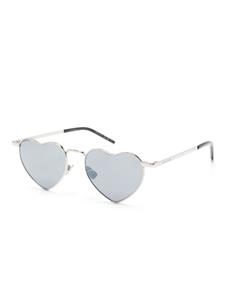 Saint Laurent Eyewear Loulou zonnebril met hartvormig montuur - Zilver