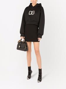 Dolce & Gabbana Cropped hoodie - Zwart