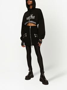 Dolce & Gabbana Cropped hoodie - Zwart