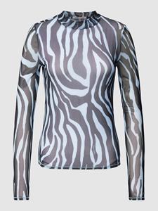 Tommy Jeans Shirt met lange mouwen en dierenprint, model 'ZEBRA'