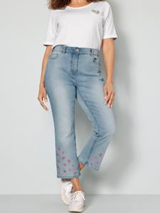MIAMODA 7/8-jeans met bloemenprint  Blue bleached