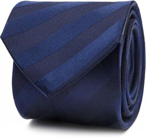 Suitable Krawatte Seide Streif Navy  -