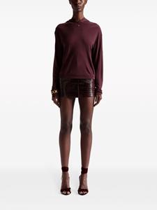 Bally logo-plaque batwing-sleeves hoodie - Rood