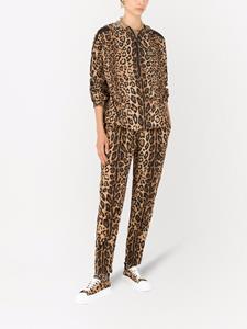 Dolce & Gabbana Hoodie met luipaardprint - Bruin