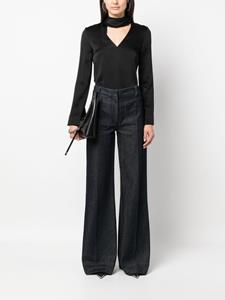 Victoria Beckham Satijnen blouse - Zwart