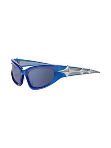 Gentle Monster Paso zonnebril met goggle-montuur - Blauw
