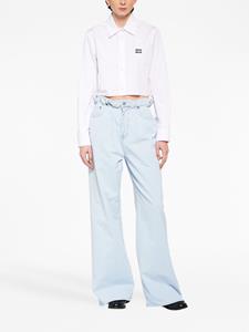 Miu Miu Jeans met wijde pijpen - F0076 LIGHT BLUE