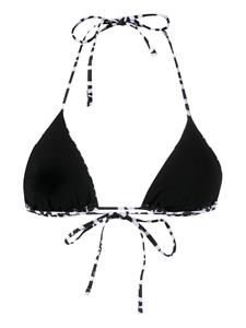 Versace Triangel bikinitop met logoprint - Zwart