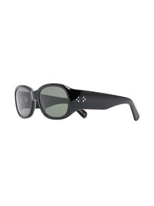 Lesca Yves 21 zonnebril met rechthoekig montuur - Zwart