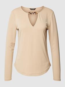 Lauren Ralph Lauren Shirt met lange mouwen en kettingdetail, model 'CLIANTHA'