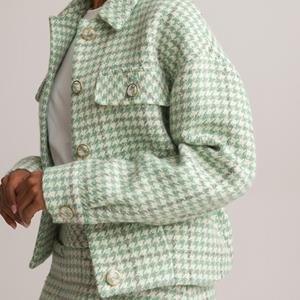 LA REDOUTE COLLECTIONS Getailleerd overhemd in tweed pied-de-poule