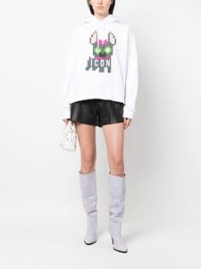 Dsquared2 Icon pixelated-print hoodie - Wit