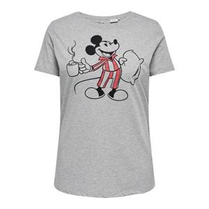 ONLY CARMAKOMA Rundhalsshirt "CARSLEEPYMICKEY LIFES/S LONG TEE LCS JRS", mit Mickey oder Minnie Druck