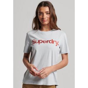 Superdry T-Shirt METALLIC CORE LOGO T SHIRT Ice White