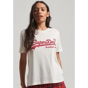 Superdry T-Shirt EMBELLISHED VL T SHIRT Desert Bone Off White