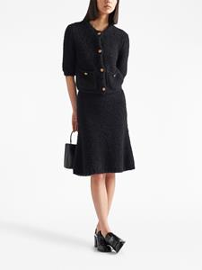 Prada Bouclé mohair knit skirt - Zwart