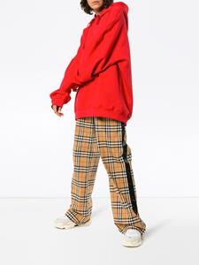 We11done oversized hoodie met logo patches - Rood