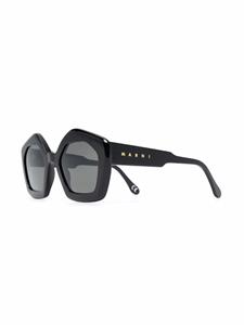 Marni Eyewear Zonnebril met geometrisch montuur - Zwart