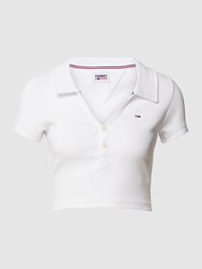 Tommy Jeans Kort poloshirt in riblook
