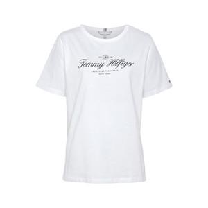 Tommy Hilfiger Curve Shirt met ronde hals CRV SLIM SIGNATURE C NK 1/2 SLV PLUS SIZE CURVE, met het kenmerkende Tommy Hilfiger logo