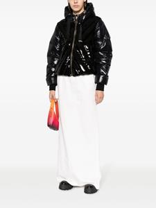 Khrisjoy Puff Glossy Sequins hooded jacket - Zwart