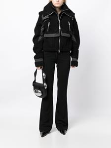 HELIOT EMIL panelled-design faux-shearling jacket - Zwart