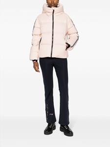 Rossignol stripe-detail hooded puffer jacket - Roze