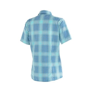 Maier Sports Functionele blouse Philina Geruite blouse met korte mouwen voor wandelen, reizen en vrije tijd