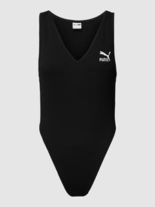 Puma Body met logostitching, model 'Classics Ribbed Bodysuit'