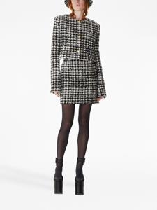 Nina Ricci Mini-rok met pied-de-poule print - Zwart