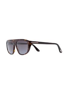 TOM FORD Eyewear Zonnebril met vierkant montuur - Bruin