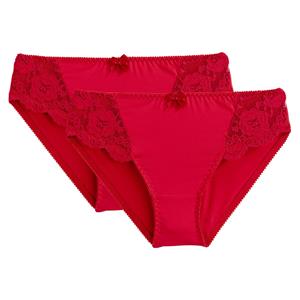 LA REDOUTE COLLECTIONS Set van 2 slips in kant en microvezel, Anthea