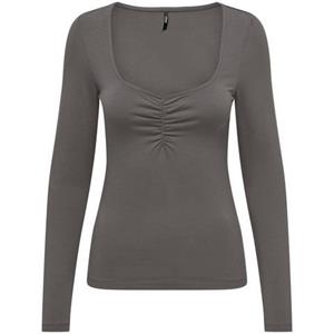 ONLY Langarmshirt FIFI (1-tlg) Drapiert/gerafft