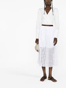See by Chloé Rok met broderie anglaise - Wit