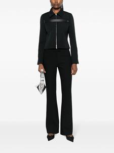 Courrèges crepe flared trousers - Zwart